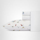 Eddie Bauer - Twin Sheet Set, Cotton Percale Bed Sheets, Crisp & Cool Home Decor, Dorm Room Essentials (Kayaks White, Twin) Eddie Bauer
