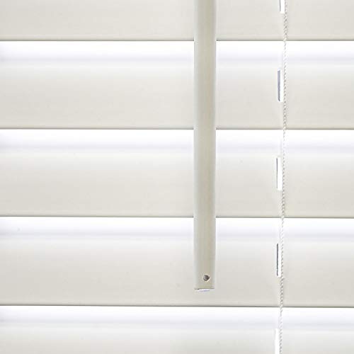 CHICOLOGY Faux Wood Blinds , Window Blinds , Wood Blinds , Window Shades , Window Treatments , Blinds & Shades , Window Shades For Home , Wooden Blinds , 27"W X 72"H, Basic White CHICOLOGY