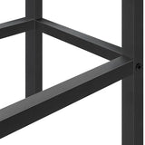 MAHANCRIS Bar Stools, Set of 2 Bar Chairs with Footrest, 2-Piece Dining Stools, 25.8-Inch Height, Rectangular Industrial Bar Stools, Strong Metal Frame, for Dining Room, Kitchen, Black BAHB0101 MAHANCRIS