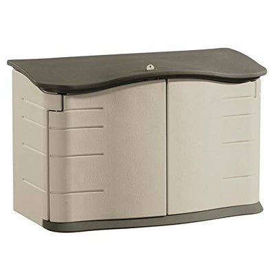 Rubbermaid Fg374801olvss 4.58' X 2.33' X 3' Sandstone & Olive Small Horizontal Shed