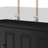 CFITCER Murphy Bed Full - Space Saving Wall Murphy Bed Full Convertible Hidden Bed for Small Apartments, Guest Rooms, Home Offices and Dens.(Mattress not Included) (Black) CFITCER