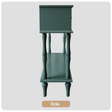 ARTPOWER Mid-Century Console Table for Entryway with 2 Drawers, Green Entryway Table with Storage Cabinets and Open Shelf, Narrow Long Couch Table Behind Sofa for Living Room, Foyer, Hallway ARTPOWER