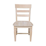 International Concepts Java Chair with Solid Wood Seat, Unfinished IC International Concepts