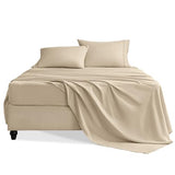 Swiftify Twin Sheets Set, 3 Pieces Hotel Luxury Soft Microfiber Bed Sheets Set, Up to 16" Deep Pockets, Oeko-Tex Sheets with Elastic, Breathable, Wrinkle Free (Beige, Twin) Swiftify