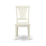 East West Furniture VAAV9-LWH-W 9 Piece Kitchen Table & Chairs Set Includes an Oval Dining Room Table with Butterfly Leaf and 8 Solid Wood Seat Chairs, 40x76 Inch, Linen White East West Furniture