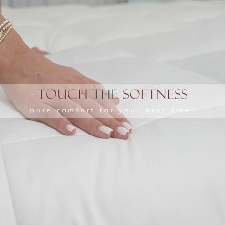 ACCURATEX Lightweight Duvet Insert King Size - Summer Bedding Comforter - 250GSM Filled Thin Duvet - Soft & Breathable, Quilted Comforters with 8 Tabs,White,King 104x90 Inches ACCURATEX