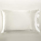 AiMay Satin Duvet Cover Set Bedding Sets Luxury Rich Silk Silky Super Soft Solid Color 2 Piece (1 Duvet Cover +1 Pillowcase) Honeymoon Sexy Reversible Stain-Resistant Wrinkle Free (Twin, Off White) AiMay