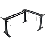 TOPSKY Electric Adjustable Standing and Sitting Computer Desk with 3 Legs for Home and Office 270lb Weight Capacity (Black, Triple) TOPSKY