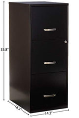 Lorell SOHO 18" 3-Drawer Vertical File Lorell