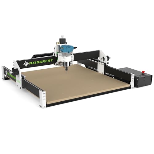 Axiscreat CNC Router Machine 6060, 710W Power Trimmer Router, Linear Rails and Belt Driven, 3-Axis Cnc Engraving Milling Machine for Wood Acrylic Aluminum, Working Area 23.6" x 23.6" x 3.74" - WoodArtSupply