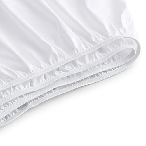 Manyshofu King Extra Deep Pocket Fitted Sheet Only - 1800 Thread Count Hotel Deep Fitted Sheet Up to 24 Inches Mattress, Pure White Bottom Sheet 18-24 Inch Microfiber Deep King Mattress Sheets Manyshofu