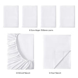 BYSURE King Size Sheets Set White - Super Soft Hotel Luxury Bed Sheets with Deep Pockets, 1800 Thread Count 100% Microfiber, Wrinkle & Fade Resistant BYSURE