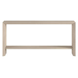 Henn&Hart 64" Wooden Rectangular Console Table Entryway Table, Sofa Table with Wooden Storage Shelf for Entryway, Living Room, Couch, Hallway, or Office, Beech White Henn&Hart