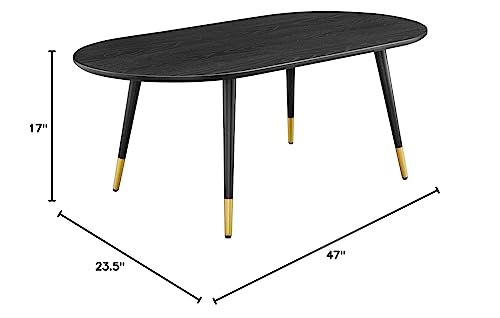 Modway Vigor Coffee Table, 47" Oval, Black Modway