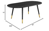 Modway Vigor Coffee Table, 47" Oval, Black Modway