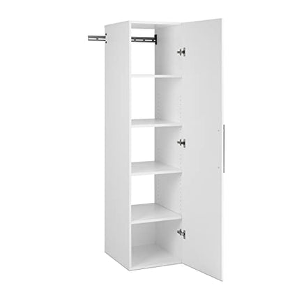 Prepac HangUps Narrow Wall Mounted Garage Storage Cabinet, Tall Storage Organizer Cabinet, 18" W x 72" H x 20" D, White