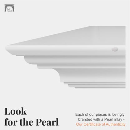 Pearl Mantels Shelves Clean and Sophisticated Painted MDF Mantel Shelf, 48", Crisp White