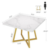 Tribesigns 31.5" Square Conference Table, Small Wooden Meeting Table for 2-4 People, Compact Office Table for Small Spaces, Seminar Room Tribesigns