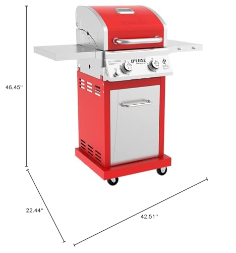 Nexgrill Deluxe 2-Burner Gas Grill with 401 SQ In Grate, 28000 BTUs, Stainless Steel Control Panel & Foldable Side Table, Propane BBQ Grill for Outdoor Cooking, Patios, Backyards and More - 720-0864R