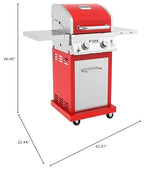 Nexgrill Deluxe 2-Burner Gas Grill with 401 SQ In Grate, 28000 BTUs, Stainless Steel Control Panel & Foldable Side Table, Propane BBQ Grill for Outdoor Cooking, Patios, Backyards and More - 720-0864R Nexgrill