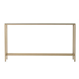 SEI Furniture Darrin Narrow Mirrored Top Console Table, 56", Metallic Gold SEI Furniture