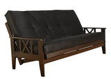 Kodiak Full Size Futon Mattress Only Innerspring in Suede Microfiber Fabric (Black) Kodiak Furniture