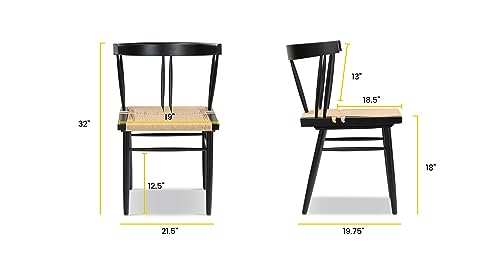 POLY & BARK Ferrara Dining Chair, Black POLY & BARK