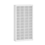 Hzuaneri Shoe Storage Cabinet, 48 Pairs Free Standing Closet Organizer, 9 inch Widened Cell Wood Shoe Organizer, 12 Tiers Vertical Space Saving Shoe Rack for Entryway, Cloakroom, White SR39603X Hzuaneri