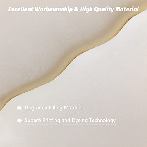 MAXYOYO Japanese Floor Futon Queen Size, Thicken Tatami Mat Sleeping Pad Foldable Roll Up Mattress Trifold Pad Guest Bed, Off White MAXYOYO