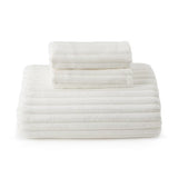 Bedsure Fluffy Duvet Cover Set - Ultra Soft Plush Shaggy Comforter Cover King Size, Warm Flannel Fleece Bed Sets for Winter, 3 Pieces (Striped Pattern, Coconut White) Bedsure