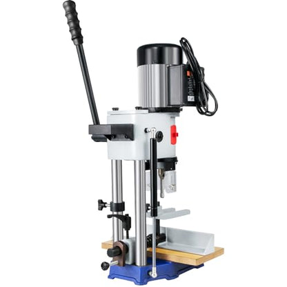 VEVOR Woodworking Mortise Machine, 3/4 HP 3400RPM Powermatic Mortiser With Chisel Bit Sets, Benchtop Mortising Machine, For Making Round Holes Square Holes, Or Special Square Holes In Wood - WoodArtSupply