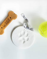 Pearhead Pet Paw Print Keepsake Ornament Kit, Memorial Clay Paw Impression for Dogs & Cats, DIY Hanging Pet Memorial with Ribbons, Pet Keepsake Gift