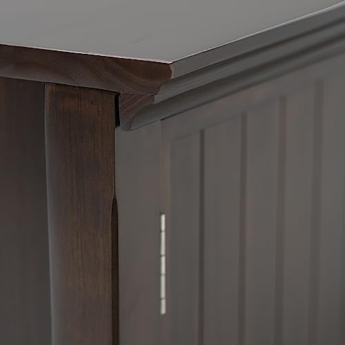 SIMPLIHOME Acadian SOLID WOOD 36 inch Wide Rustic Entryway Hallway Storage Cabinet in Brunette Brown, with 2 Drawers, 2 Doors and 2 Adjustable Shelves SIMPLIHOME