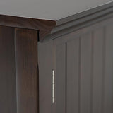 SIMPLIHOME Acadian SOLID WOOD 36 inch Wide Rustic Entryway Hallway Storage Cabinet in Brunette Brown, with 2 Drawers, 2 Doors and 2 Adjustable Shelves SIMPLIHOME