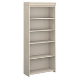 Bush Business Furniture Fairview 5-Shelf Adjustable Bookcase in Antique White Bush Business Furniture