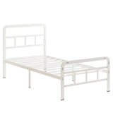 Cieemine 14 Inch White Twin XL Bed Frames with Headboard and Footboard, Heavy Duty Bed Frame Twin XL with Underneath Storage, No Box Spring Needed, Easy Assembly Cieemine