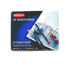 Derwent Colored Pencils, WaterColour, Water Color Pencils, Drawing, Art, Metal Tin, 24 Count (32883) Derwent