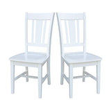 International Concepts Set of Two San Remo Splatback Dining Chairs, White IC International Concepts