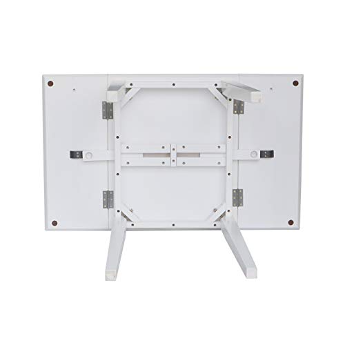 International Concepts Small Dropleaf Dining Table, White IC International Concepts