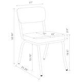 Coaster Home Furnishings Retro 1950s Soda Fountain Diner 5-Piece Dining Room Set Oval Table White Laminate Top Black Faux Leather Upholstered Dining Side Chairs Sturdy Steel Chrome Base 2065-S5 Coaster Fine Furniture