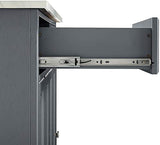 Crosley Furniture Avery Kitchen Island with Storage Shelves, Microwave Stand, Coffee Bar, Gray Crosley Furniture