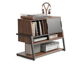 FITUEYES Design Record Player Stand，Entertainment Center up to 120 pcs, Large Mid Century Turntable Stand for Living Room Bedroom, Eiffel Series FITUEYES