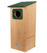 JCs Wildlife Cedar Wood Duck Nesting Box with Poly Lumber Roof - Mount in or at The Water's Edge to Attract Wood Ducks Nearby - Equipped with Clean Out Door and Drainage Holes (Green) JCs Wildlife