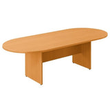 NBF 8 ft Conference Tables with Eight Seats - Laminate Conference Room Tables - Durable Office Meeting Table - Racetrack Training Tables for Brainstorming Collaboration Sessions (44"D x 95"W x 29.5"H, nbf signature series