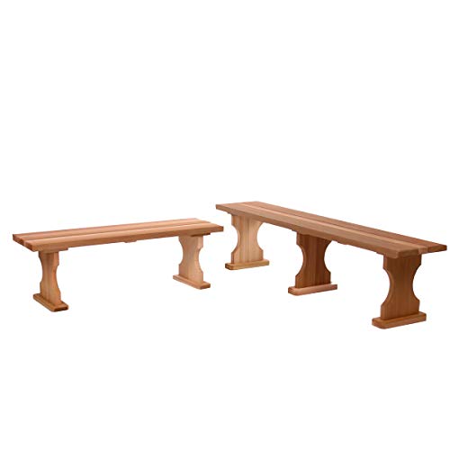 All Things Cedar 4-ft Natural Cedar Backless Bench All Things Cedar