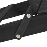 Yaheetech Folding Adirondack Chair Set of 4 Outdoor, 300LBS Solid Wood Garden Chair Weather Resistant, Fire Pit Lounge Chairs for Garden/Yard/Patio/Lawn, Black Yaheetech