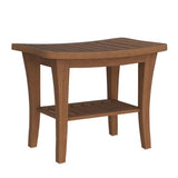 Redmon Premium Grade Teak Spa or Vanity Seat Bench, Large, Natural Redmon