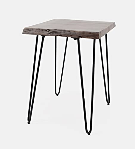 Jofran Nature's Edge Modern Solid Wood Natural Live Edge Chairside End Table, Slate Jofran Inc.