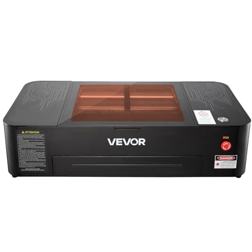 VEVOR 55W CO2 Laser Engraver, 20 x 12 in, Desktop CO2 Laser Engraver and Cutter Machine with 16MP Camera, Water Pump, Rotary Axis, Compatible with LightBurn CorelDRAW RDWorks, for Wood Acrylic Glass VEVOR