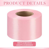 Retrowavy 2" x 25 Yards Satin Poly Blanket Binding Tape, Single Fold Polyester Quilt Binding Trim, Glossy Satin Edging for Sewing, Quilting, Blankets, Crafts, Fabric Projects (Pink) Retrowavy